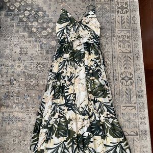 Beautiful, floral long dress with lining.